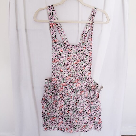 Passport Multicolor Colorful Thin Overall Shorts Romper with Pockets Size S - Picture 1 of 16